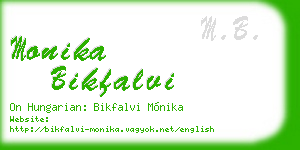 monika bikfalvi business card